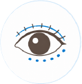 ストレートネックによる眼精疲労のイラスト